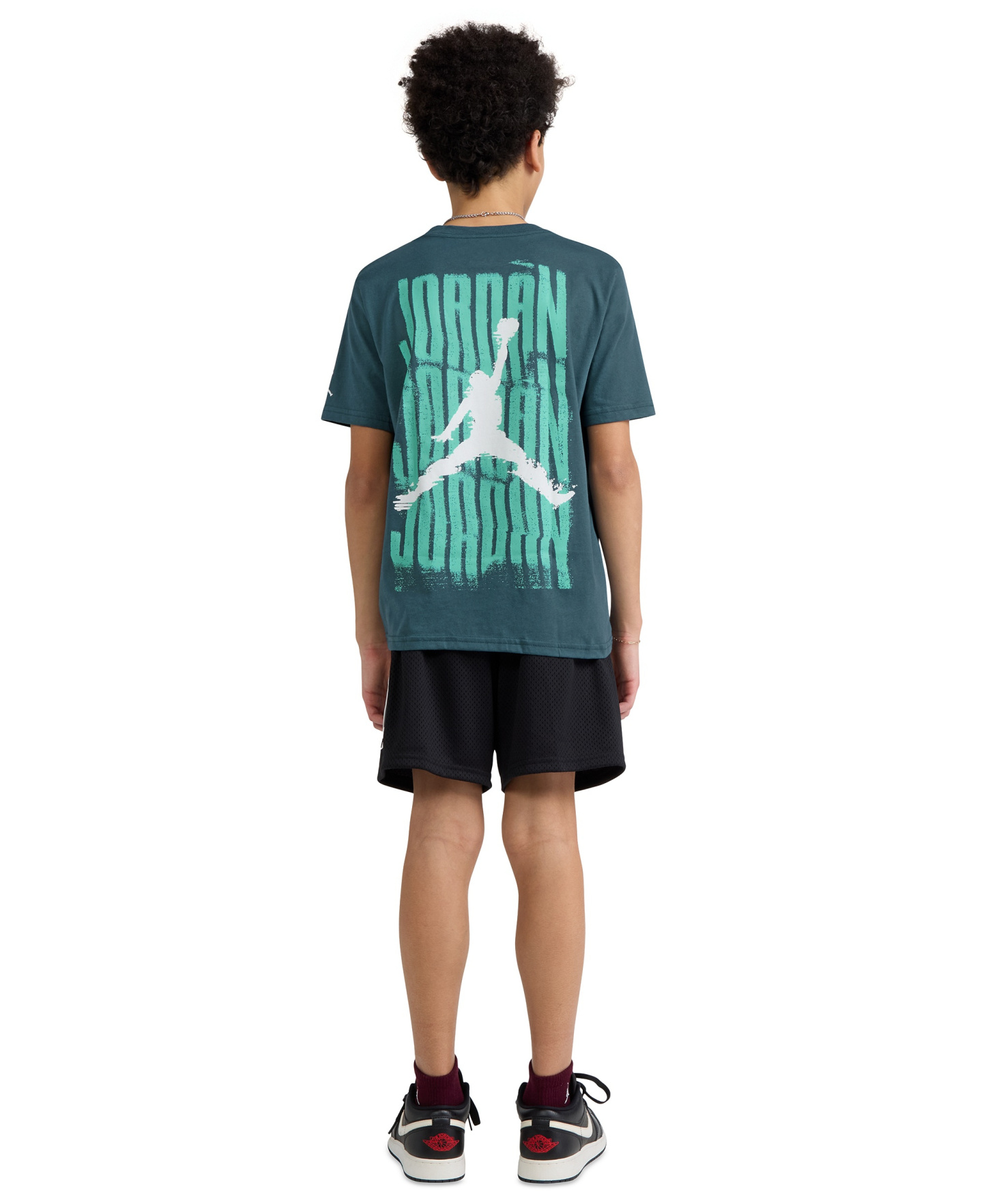 Jordan Boys' 8-20 Distressed Short-Sleeve T-Shirt - Ash Green
