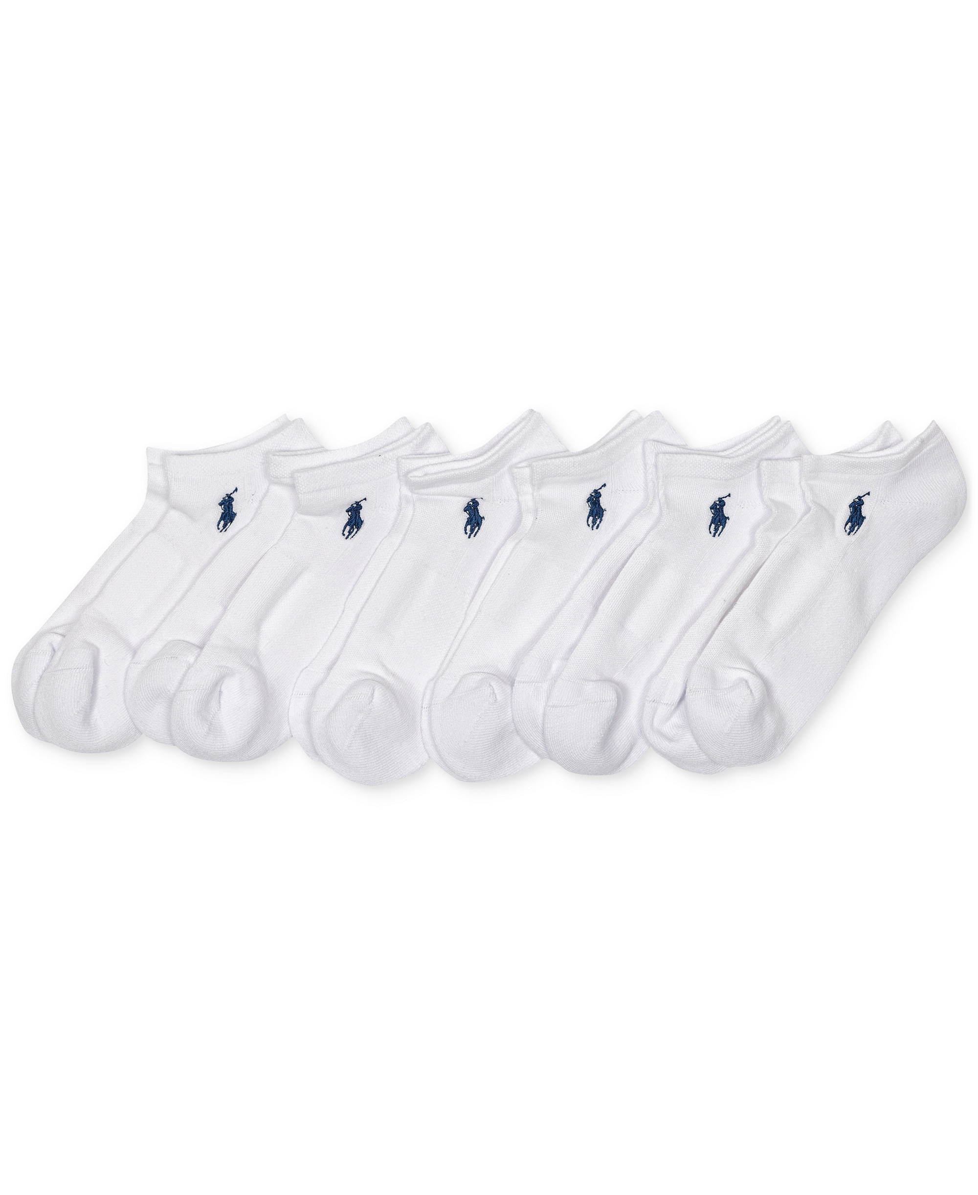 Polo Ralph Lauren Women's 6-Pk. Cushion Low-Cut Socks - White Assortment