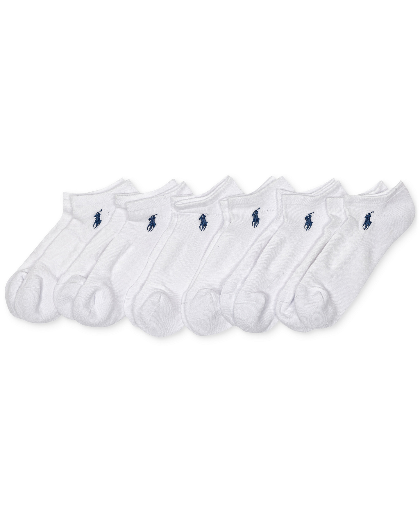 Polo Ralph Lauren Women's 6-Pk. Cushion Low-Cut Socks - White Assortment