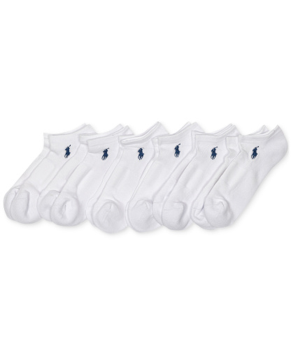 Polo Ralph Lauren Women's 6-Pk. Cushion Low-Cut Socks - White Assortment