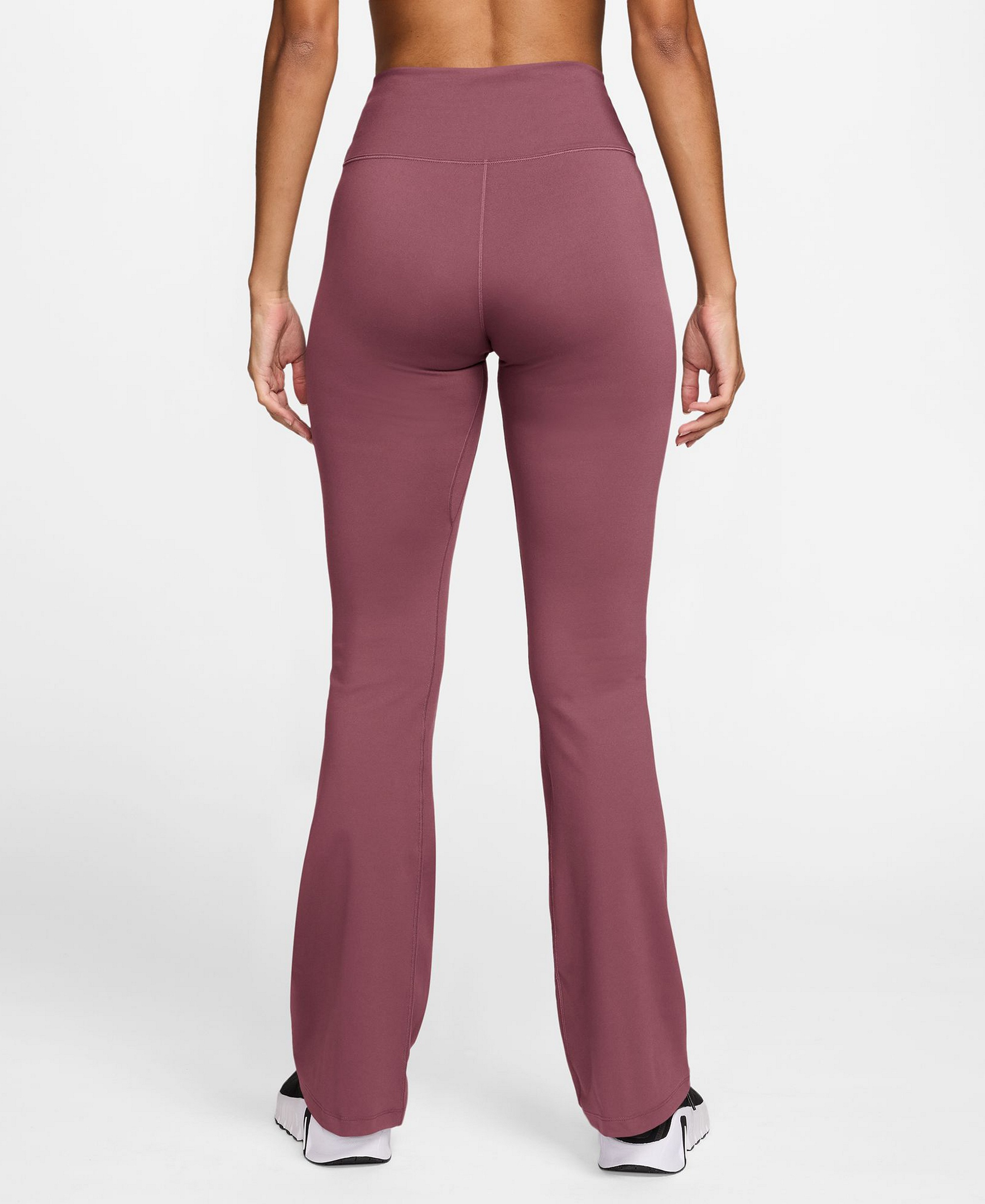 Nike Women's High-Waisted Flared Leggings - Light Magenta/White