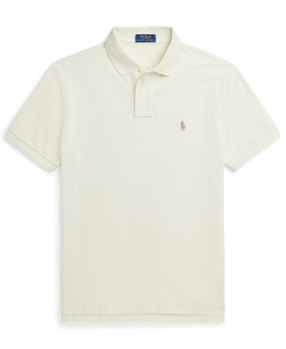Polo Ralph Lauren Men's Cotton Custom Slim Fit Mesh Polo Shirt - Parchment Cream