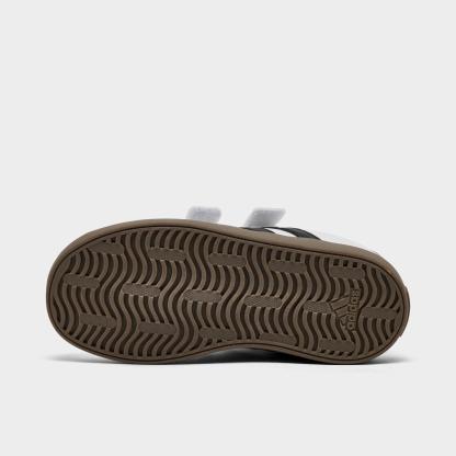 Kids' Toddler adidas VL Court 3.0 Hook-And-Loop Casual Shoes - Cloud White/Core Black/Grey One - Bottom view