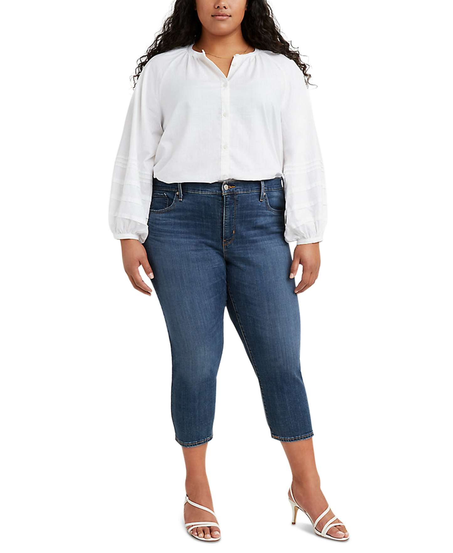Levi's 311 Shaping Skinny Mid Rise Capri Jeans - Lapis Amidst