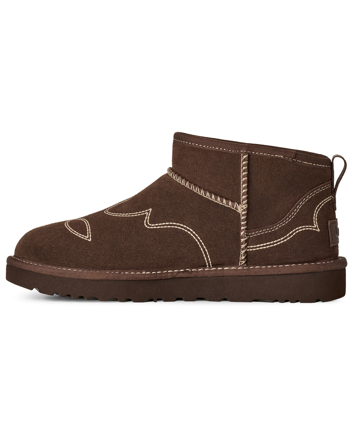 UGG® Women's Classic Ultra Mini Western Slip-On Booties - Burnt Cedar