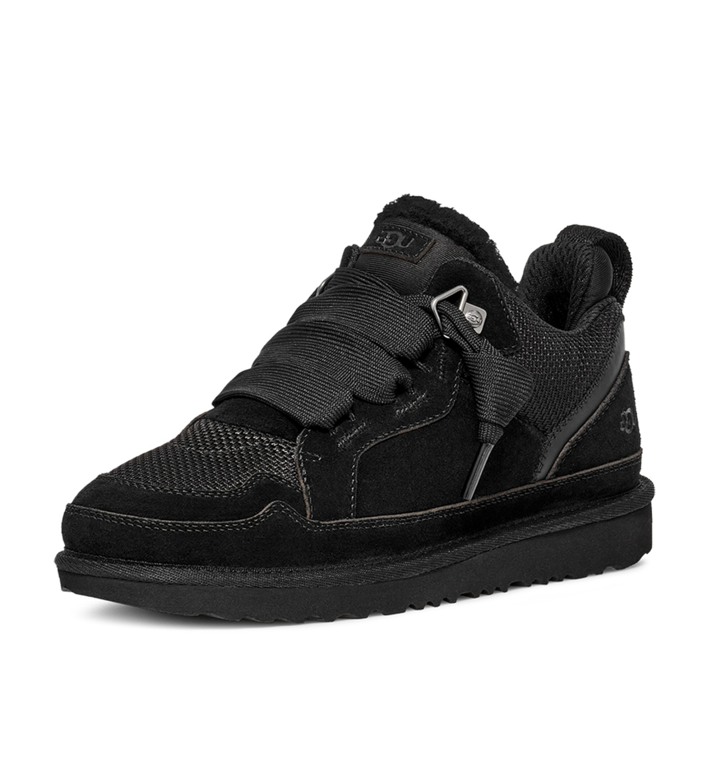 UGG® Kids' Lowmel Lace-Up Cozy Sneakers - Black