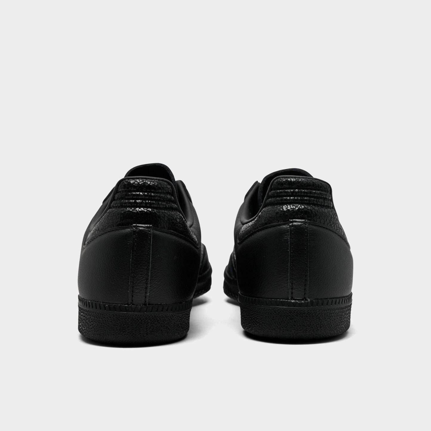 Men's adidas Originals Samba OG Casual Shoes - Part 2 - Core Black/Core Black/Core Black - Back view