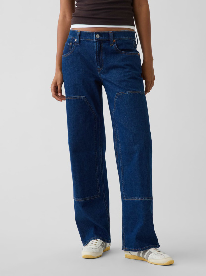 Low Rise '90s Loose Jeans - Dark wash
