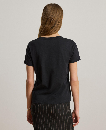 Lauren Ralph Lauren Women's Crewneck Short-Sleeve T-Shirt - Black