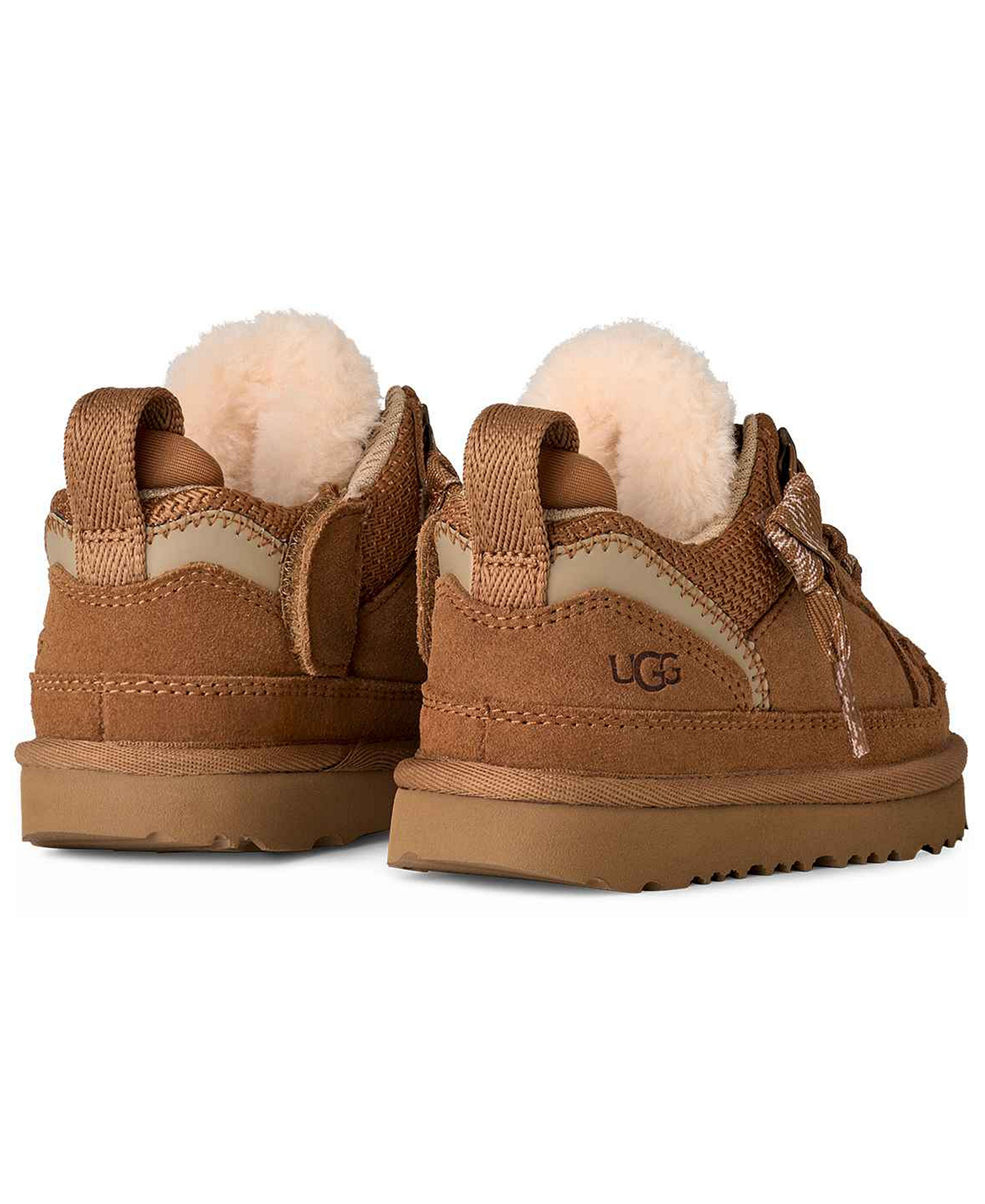 UGG® Toddler Kids Lowmel Lace-Up Sneakers - Chestnut