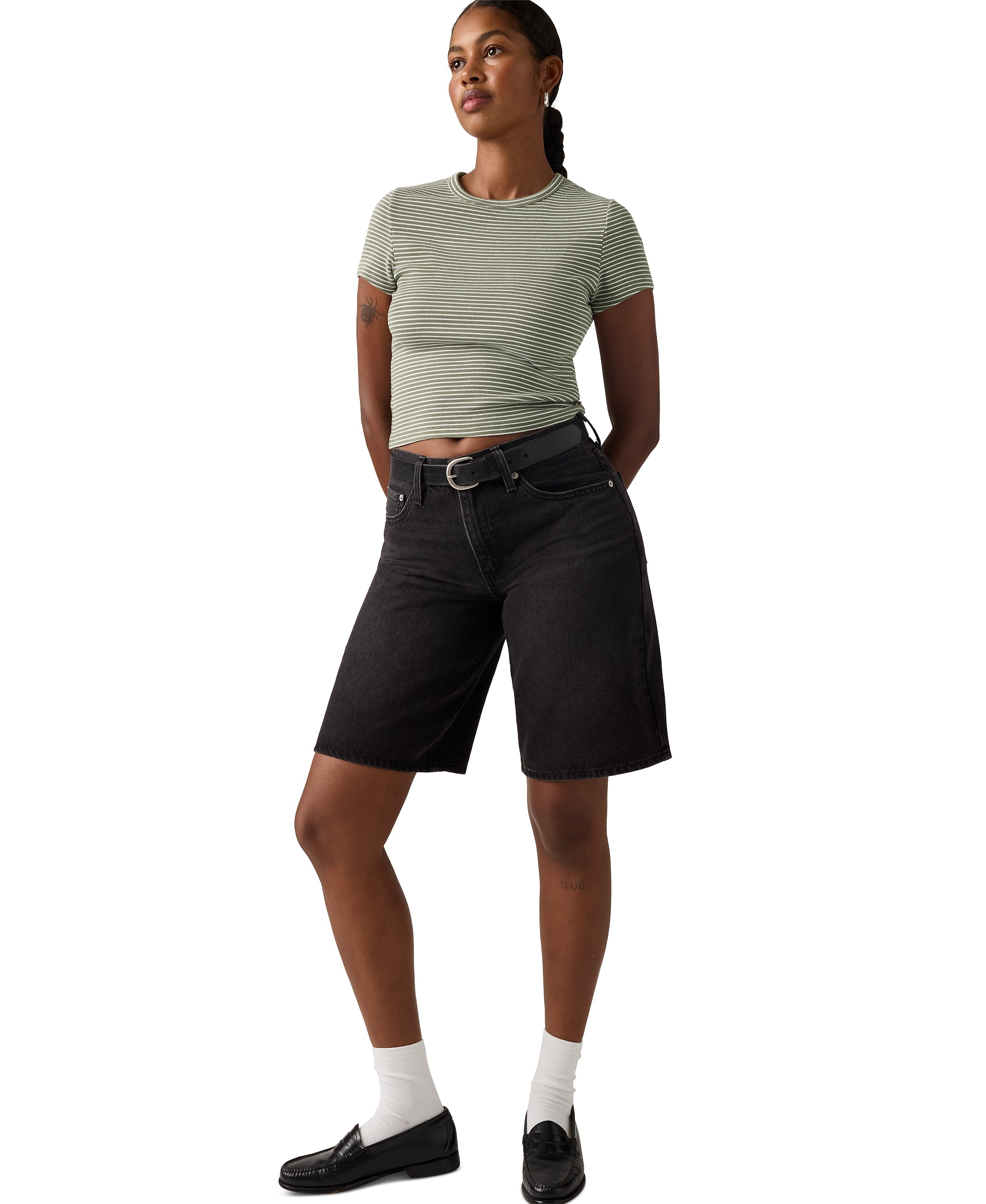 Levi's Women's Mid-Rise Baggy Jort - Square Peg Short
