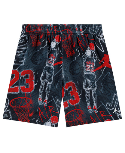 Jordan Boys' 8-20 Notebook Doodle Printed Shorts - Black