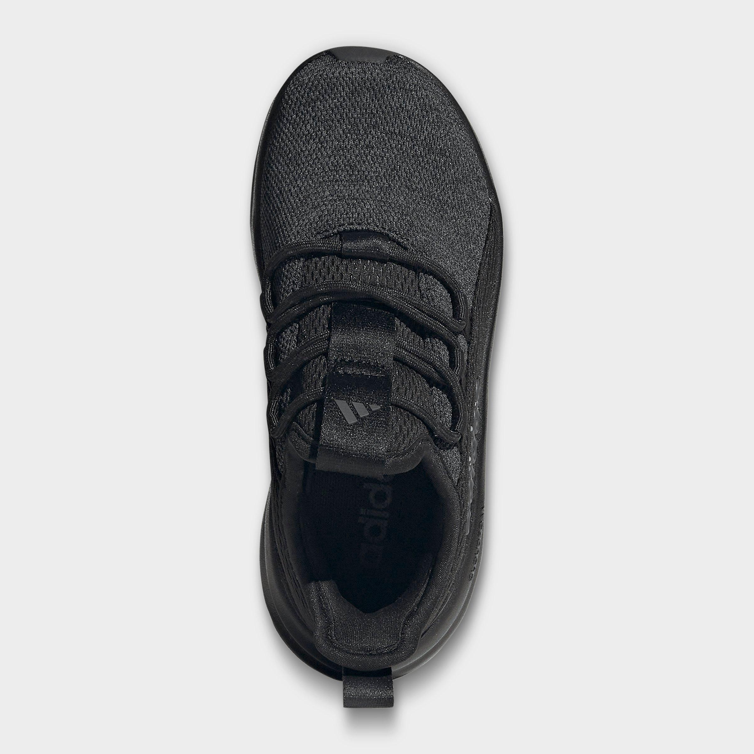Girls' Little Kids' and Big Kids' adidas Lite Racer Adapt 8.0 Stretch Lace Casual Shoes - Part 1 - Core Black/Core Black/Carbon - Top view