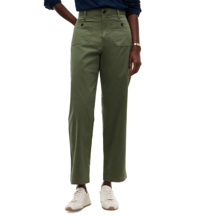 Tommy Hilfiger Women's Twill Patch Pocket Chinos Pants - Utility Olive