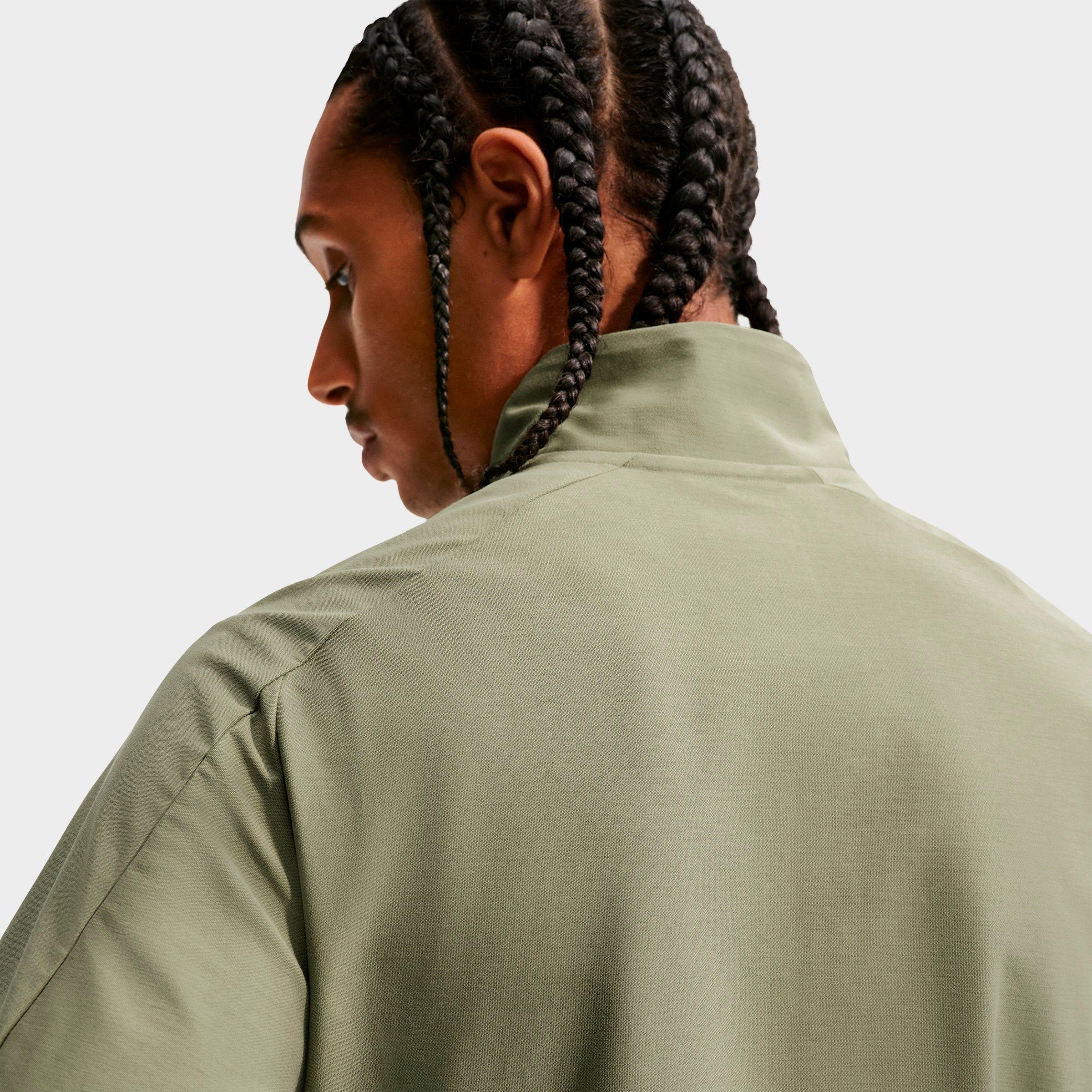Men's Nithtke Sportswear Tech Dri-FIT Shori Knit Full-Zip Track Jacket - Silver Sage/Black