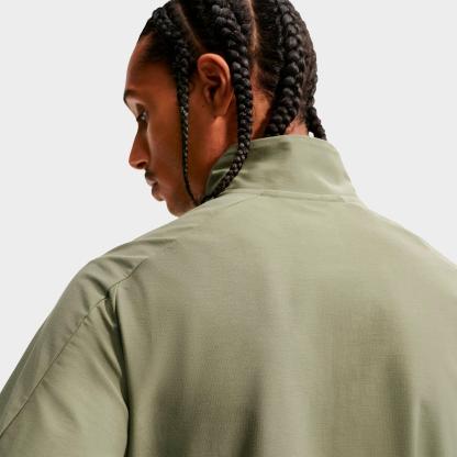 Men's Nithtke Sportswear Tech Dri-FIT Shori Knit Full-Zip Track Jacket - Silver Sage/Black