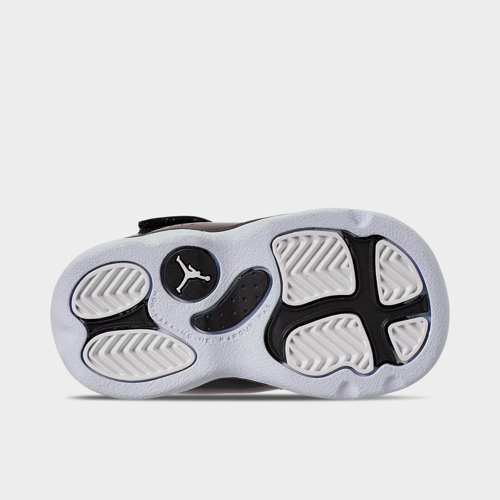 Kids' Toddler Air Jordan 6 Rings Basketball Shoes - Black/White - view 6