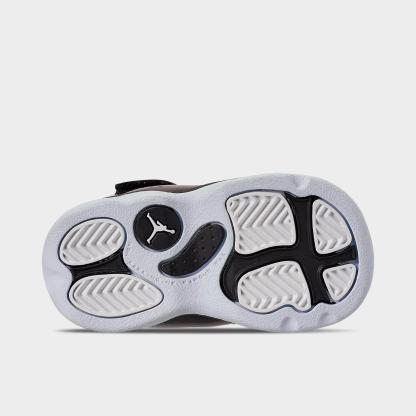 Kids' Toddler Air Jordan 6 Rings Basketball Shoes - Black/White - view 6