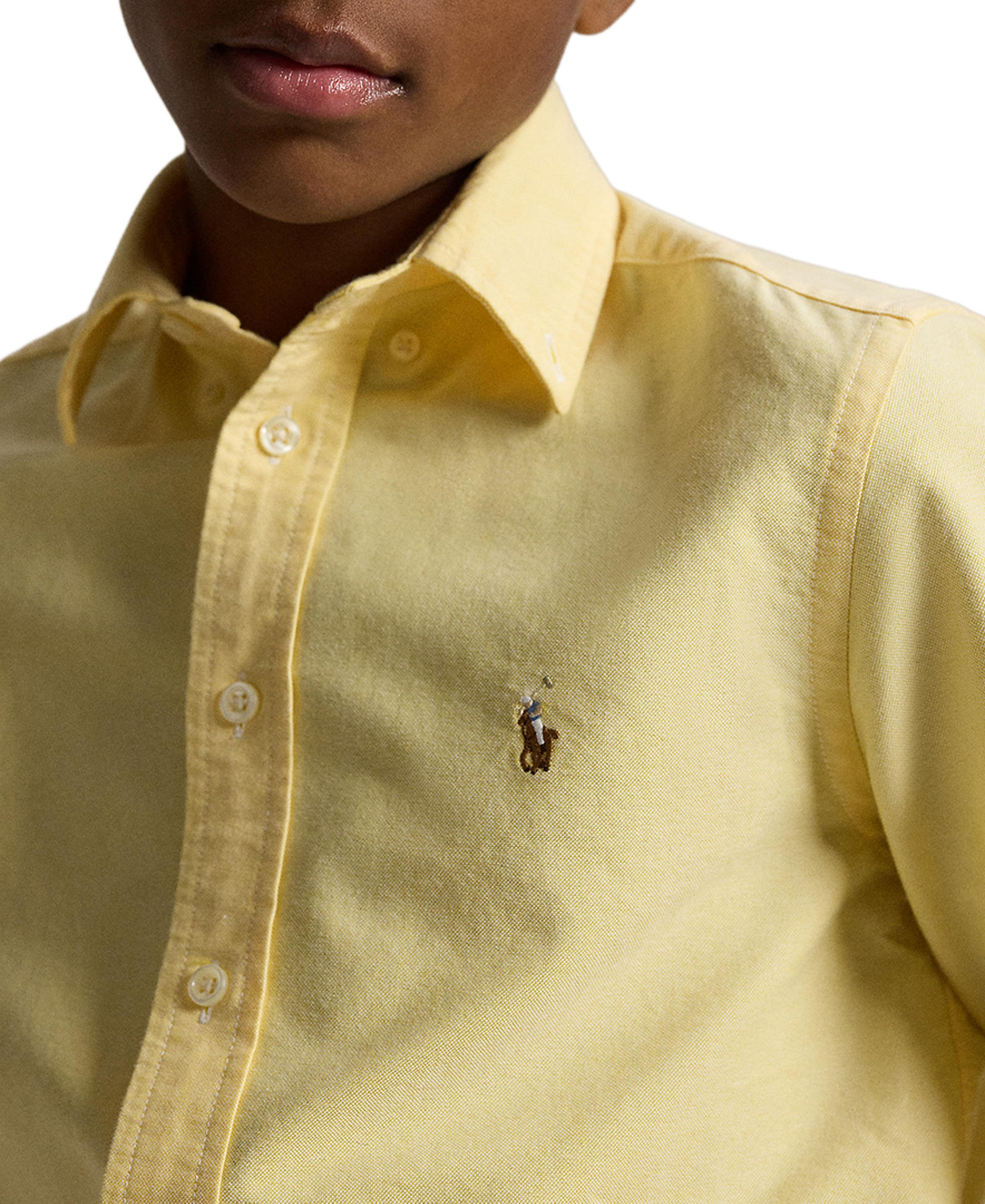 Polo Ralph Lauren 8-20 Boys' Embroidered Pony Logo Cotton Oxford Shirt - Yellow