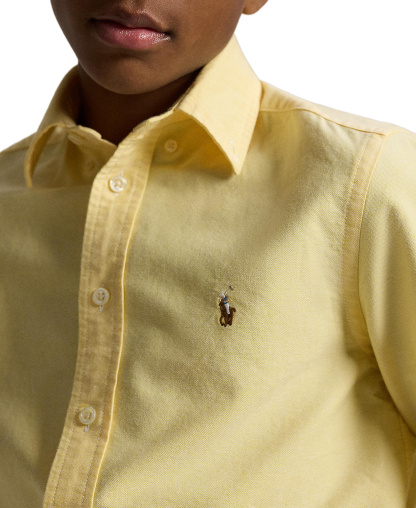 Polo Ralph Lauren 8-20 Boys' Embroidered Pony Logo Cotton Oxford Shirt - Yellow