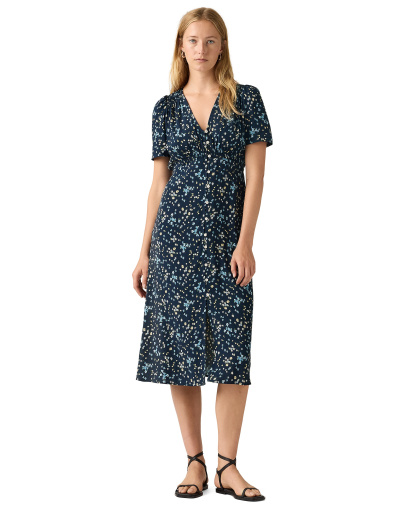 Levi's Women's Paola Short-Sleeve Crepe Midi Dress - Mavis Floral