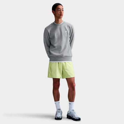 Men's Nithtke Club Fleece Premium Crewneck Sweatshirt - Dark Grey Heather/White