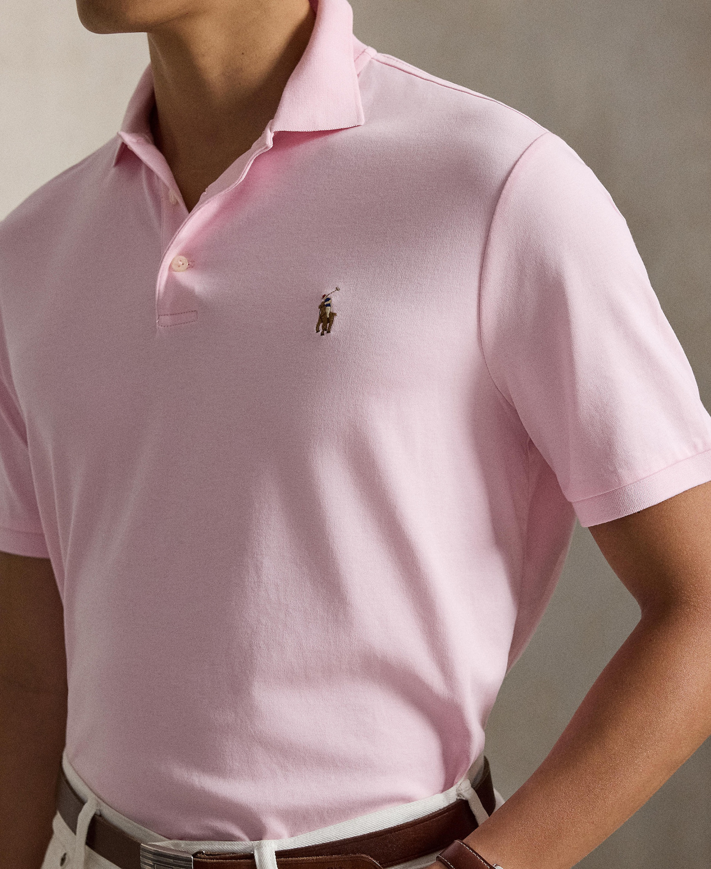 Polo Ralph Lauren Men's Classic-Fit Soft Cotton Polo Shirt - Bath Pink