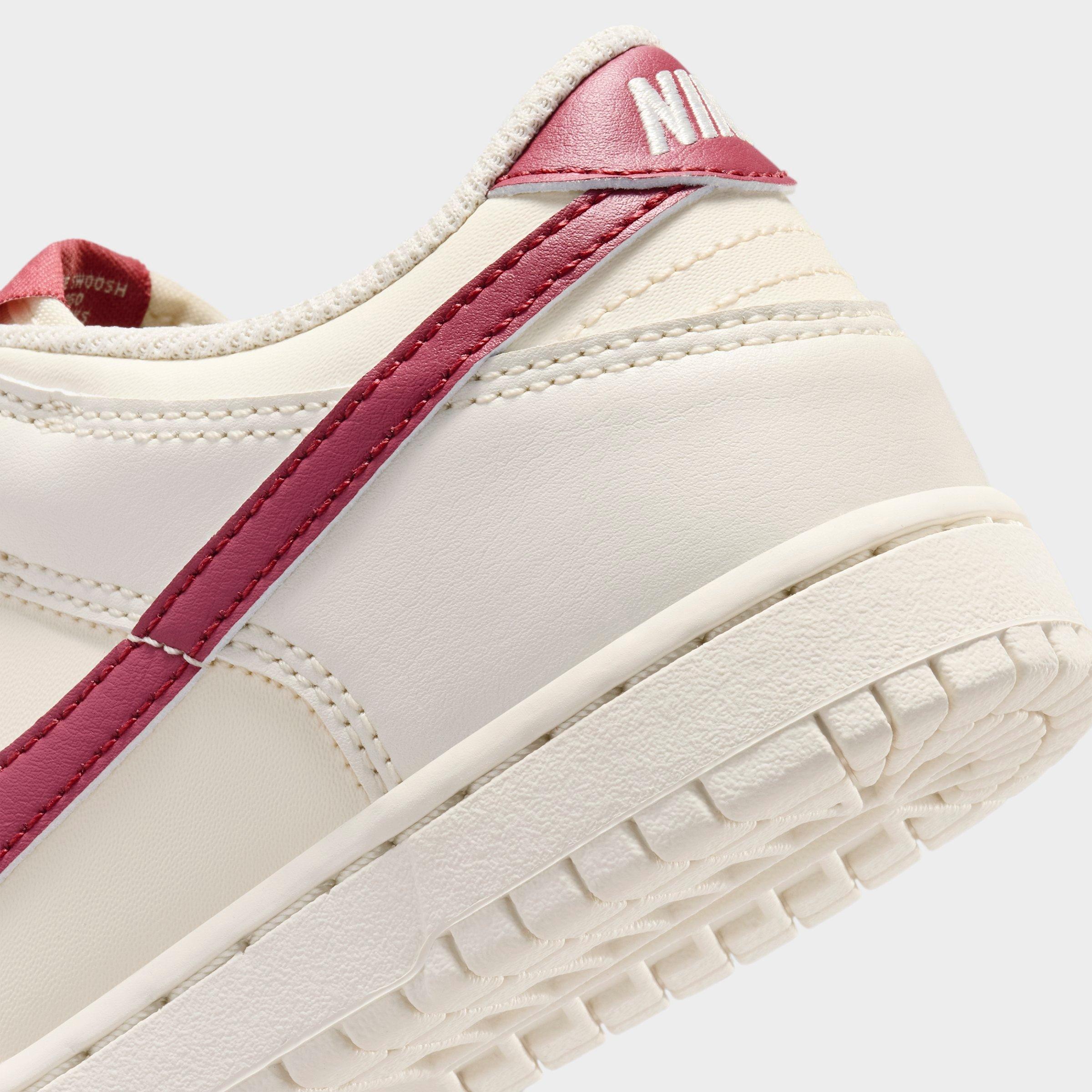 Little Kids' Nithtke Dunk Low Casual Shoes - Part 2 - Soft Pearl/Pink Smoke - Detail shot