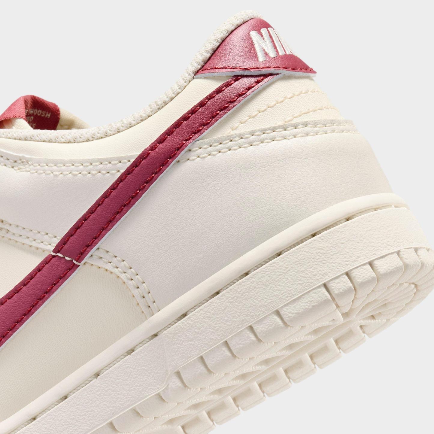 Little Kids' Nithtke Dunk Low Casual Shoes - Part 2 - Soft Pearl/Pink Smoke - Detail shot