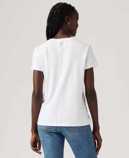 Levi's Women's Perfect Graphic Logo Cotton T-Shirt - White Logo