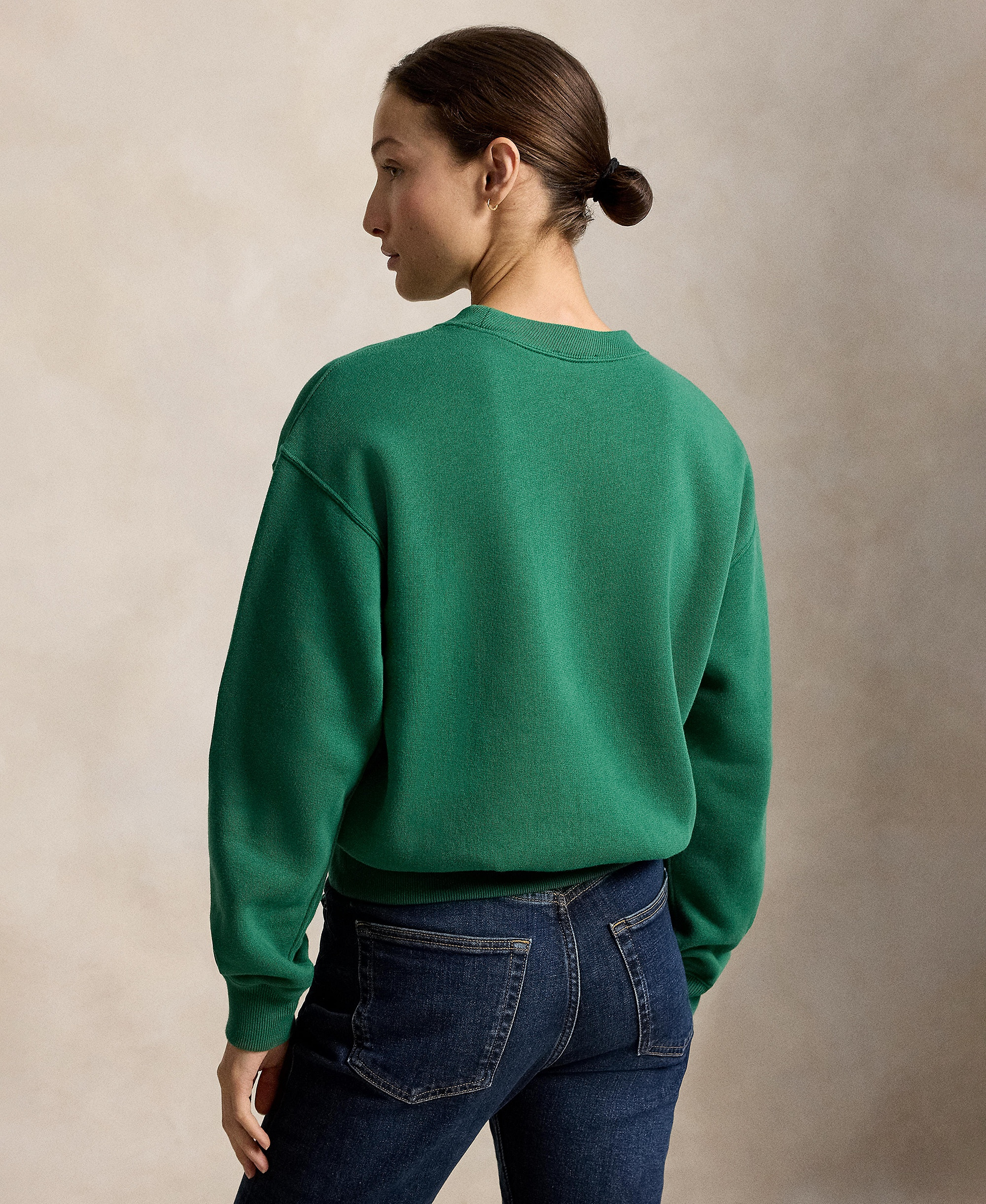 Polo Ralph Lauren Women's Lightweight Fleece Crew Neck Sweatshirt - Bush Green
