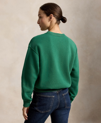 Polo Ralph Lauren Women's Lightweight Fleece Crew Neck Sweatshirt - Bush Green