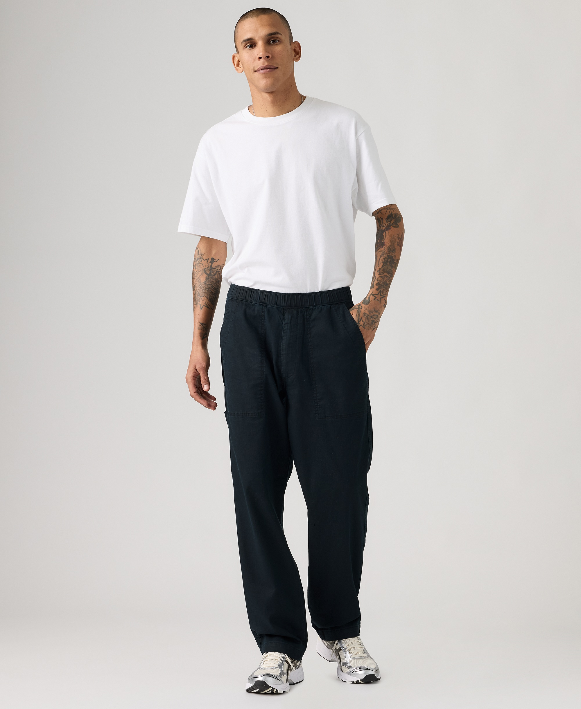 Levi's Men's Regular-Fit Linen Surplus Pants - Mineral Black