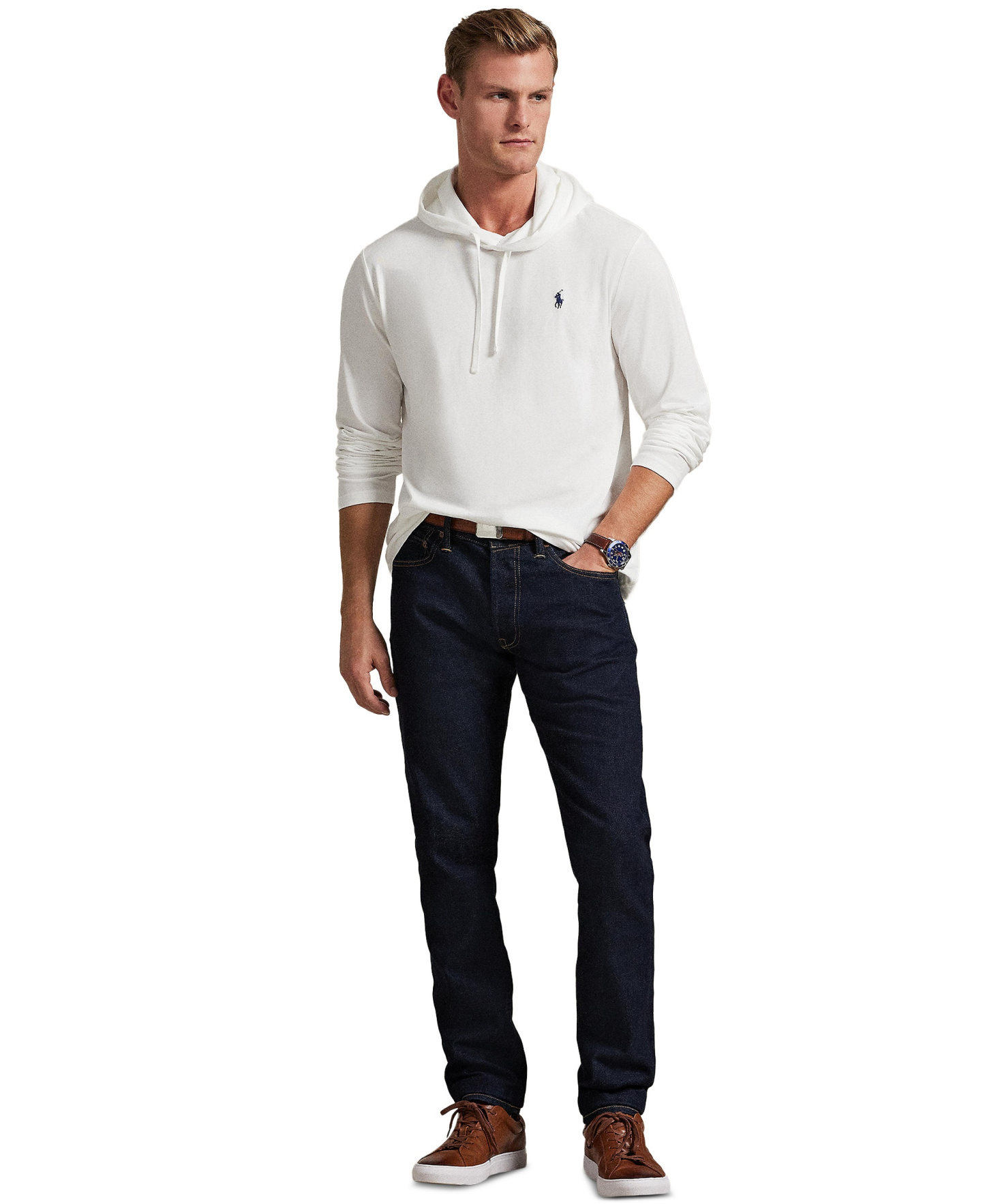 Polo Ralph Lauren Men's Hooded Jersey - White