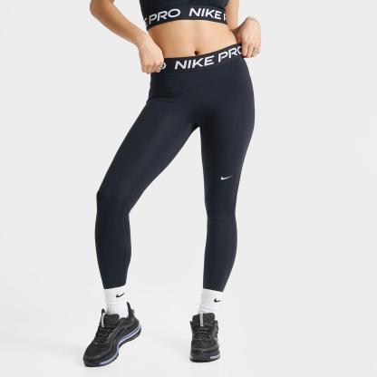 Women's Nike Pro Mid-Rise Full-Length Leggings - Black