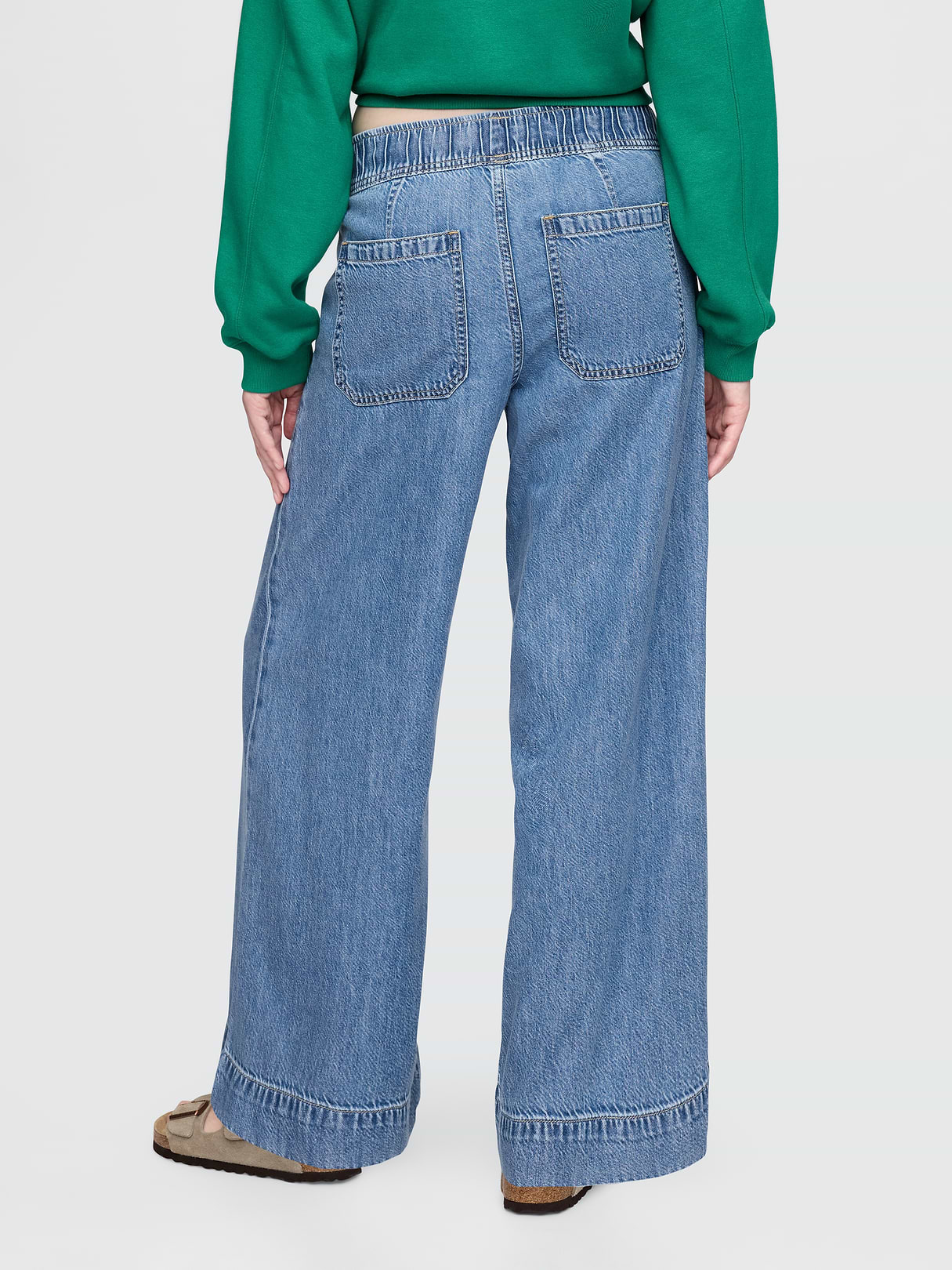 Mid Rise UltraSoft Easy Baggy Jeans - Medium indigo