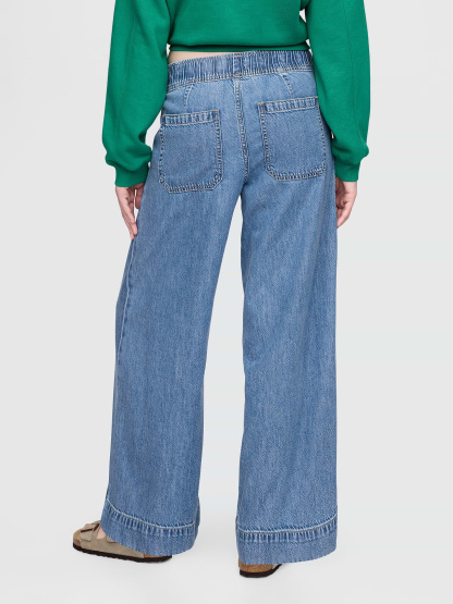 Mid Rise UltraSoft Easy Baggy Jeans - Medium indigo