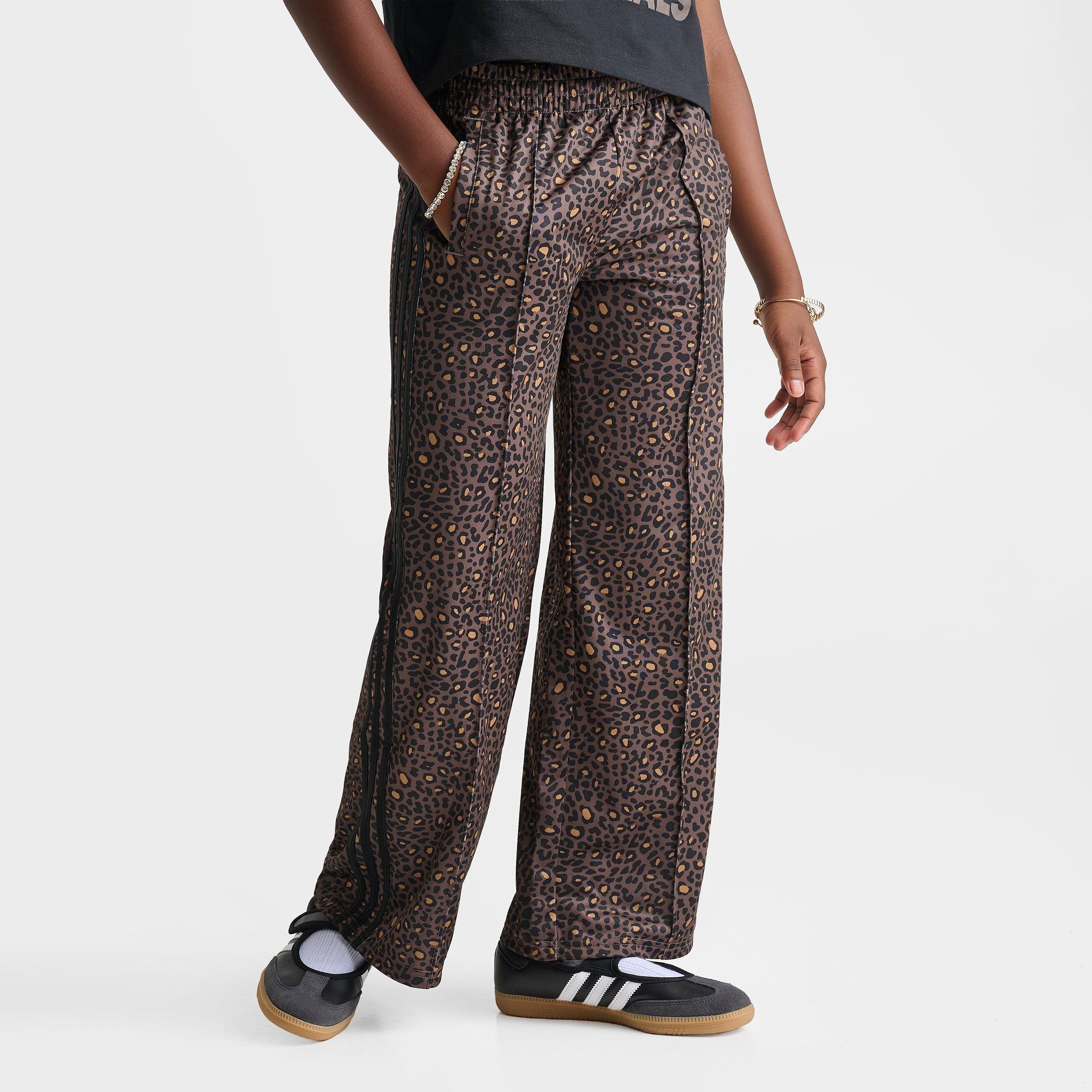 Girls' Big Kids' adidas Originals Leopard Firebird Wide Leg Track Pants - Earth Strata