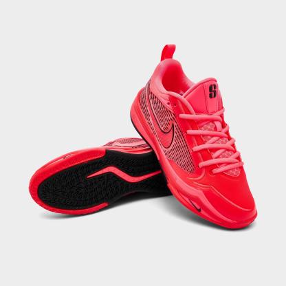 Big Kids' Nithtke Sabrina 4 SE Basketball Shoes - Bright Crimson/Black/Hot Punch/Infrared - Detail shot