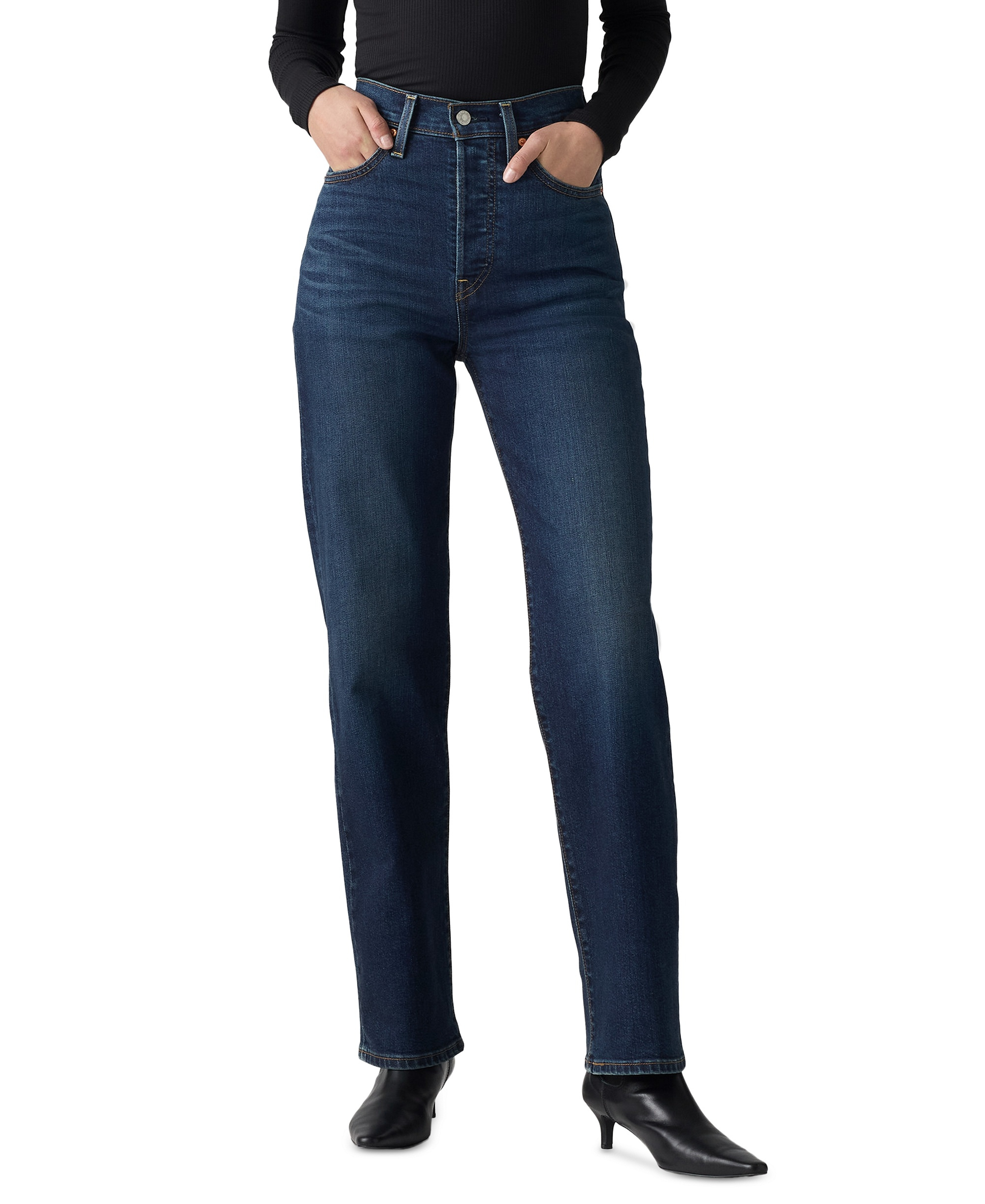 Levi's Women's Ribcage High-Rise Straight-Leg Jeans - Get Organic