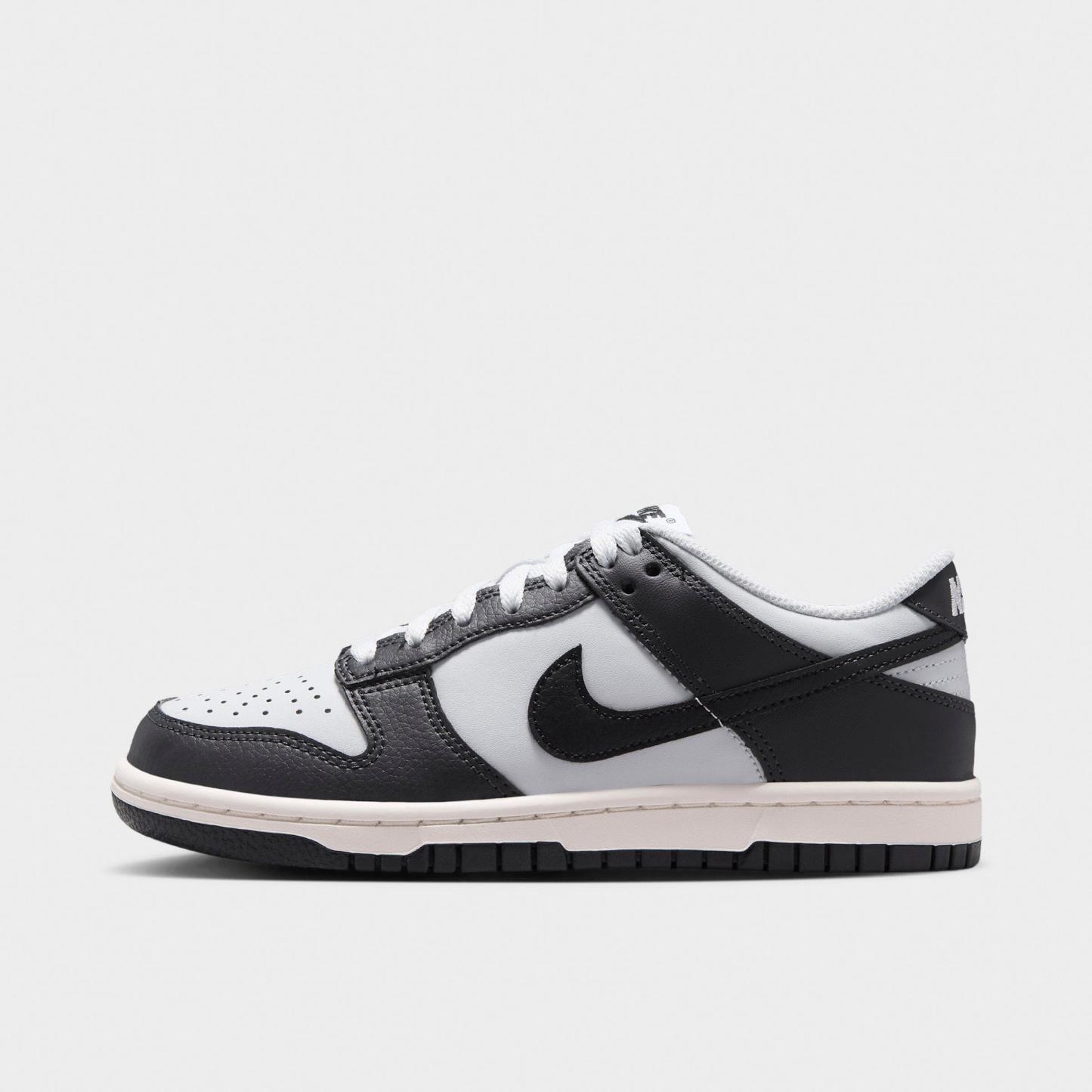 Big Kids' Nithtke Dunk Low Casual Shoes - Part 1 - Off Noir/Phantom/Sail/Black - Left shoe facing left. Outside of the shoe.