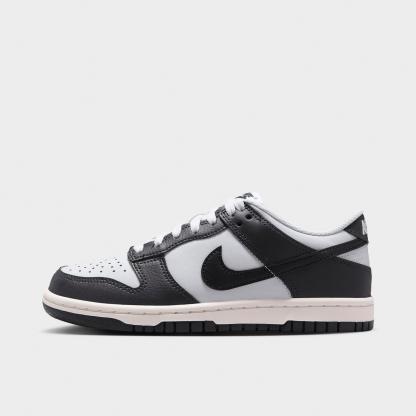 Big Kids' Nithtke Dunk Low Casual Shoes - Part 1 - Off Noir/Phantom/Sail/Black - Left shoe facing left. Outside of the shoe.