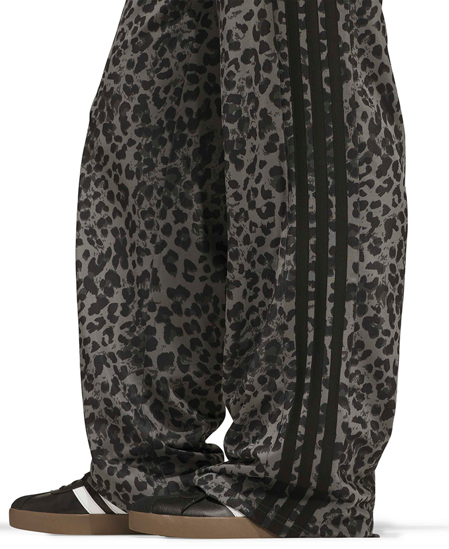 adidas Women's Dayready High-Rise Wide-Leg Leopard-Print Pants - Black