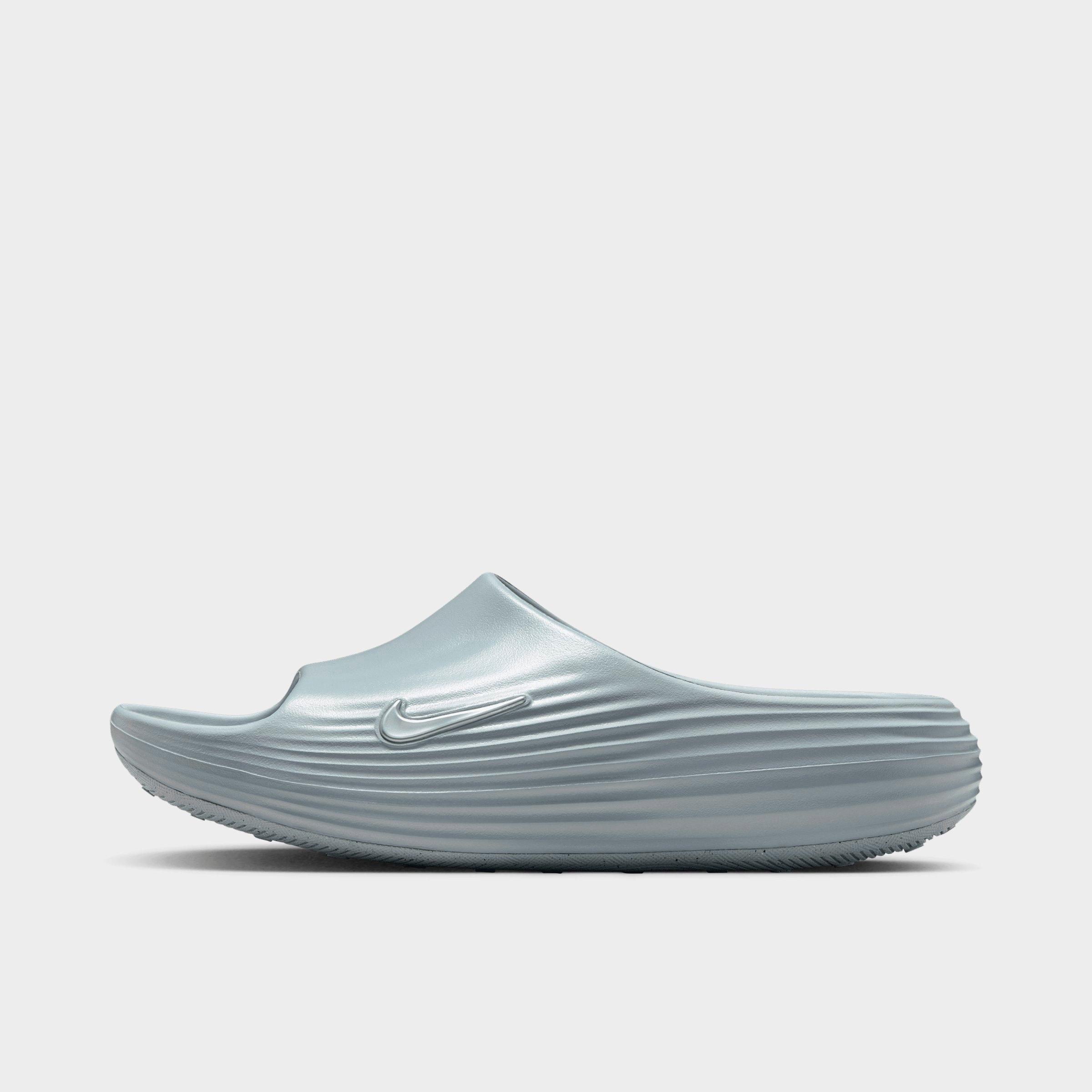 Men's Nithtke ReactX Rejuven8 Slide Sandals - Wolf Grey/Wolf Grey/Wolf Grey - Left shoe facing left. Outside of the shoe.