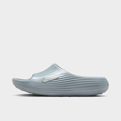 Men's Nithtke ReactX Rejuven8 Slide Sandals - Wolf Grey/Wolf Grey/Wolf Grey - Left shoe facing left. Outside of the shoe.