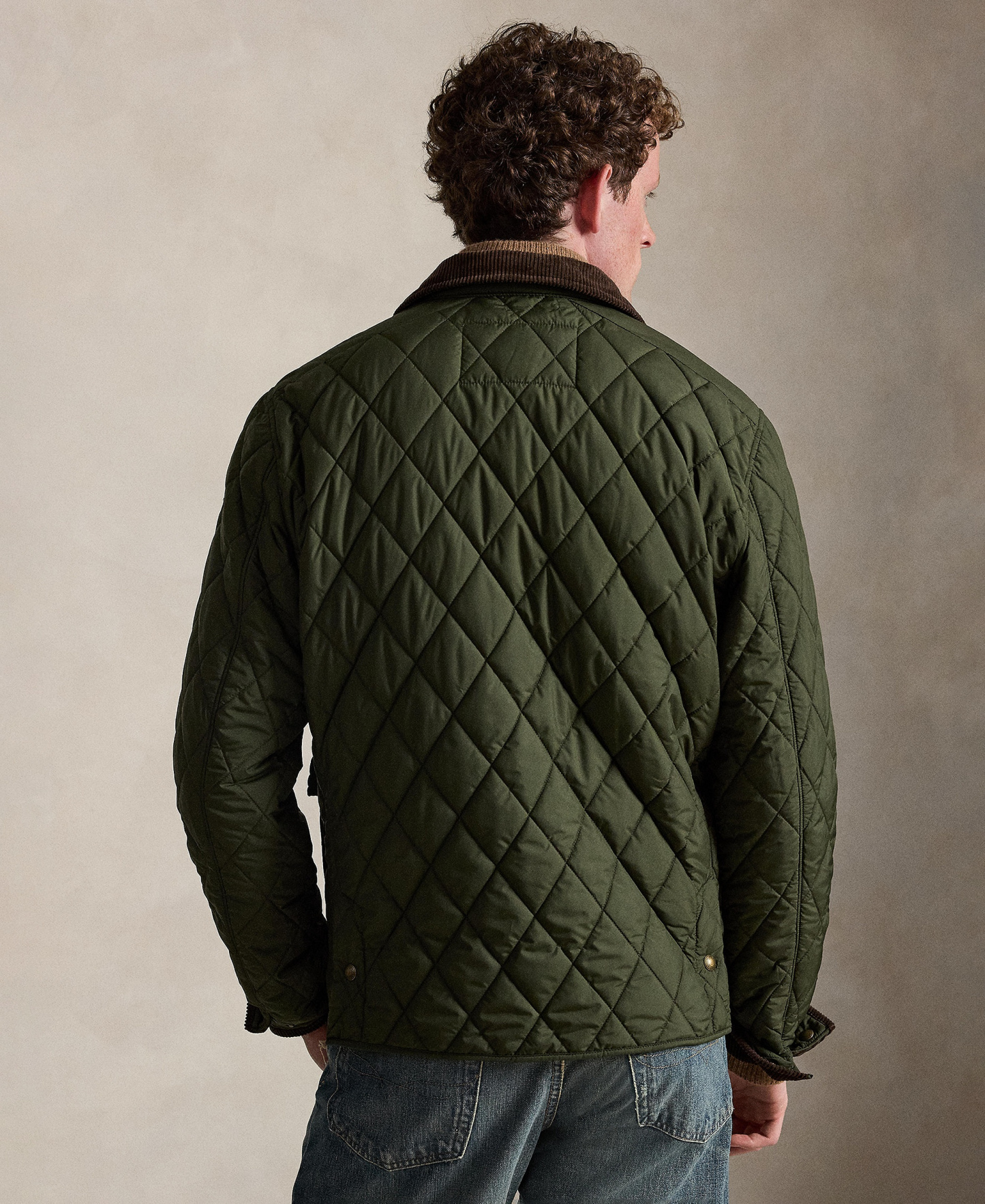 Polo Ralph Lauren Men's Beaton Quilted Water-Repellent Full-Zip Jacket - Company Olive