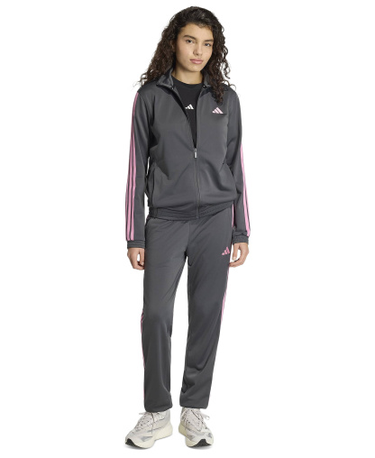 adidas Women's Tricot 3-Stripes Track Jacket - Grey Six Melange Multi Stripe