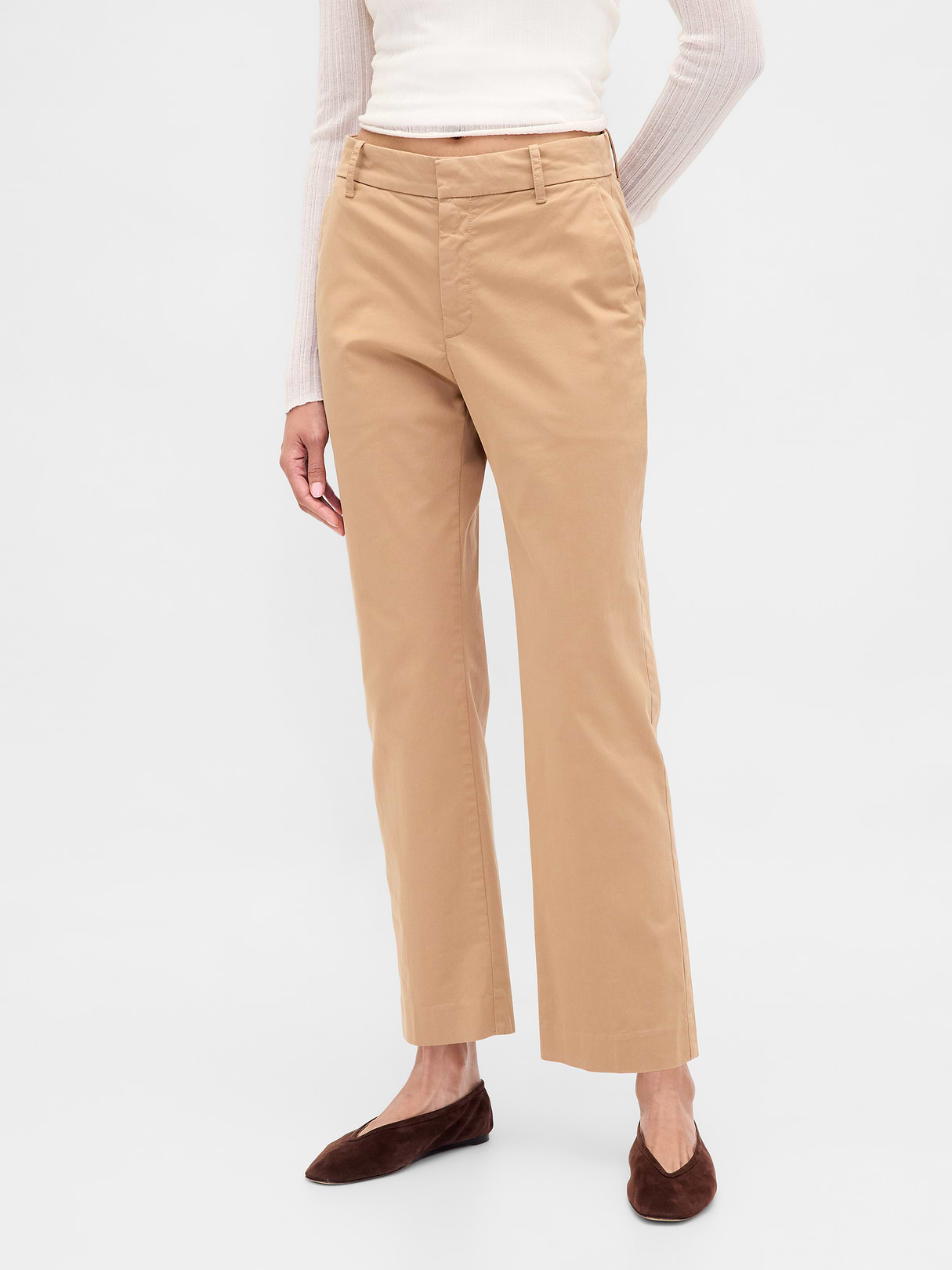 Mid Rise Khakis - Mojave tan