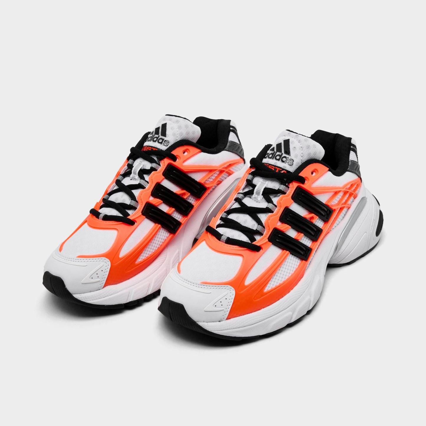 Big Kids' adidas Adistar XLG 2.0 Casual Shoes - Black/Solar Orange/White - Both shoes facing left