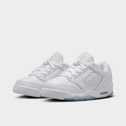 Big Kids' Jordan Sixty Plus Low Casual Shoes - White/Black/Pure Platinum - Left shoe facing left. Outside of the shoe. - view 2
